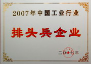公司荣获“中国工业行业排头兵企业”称号（2007年）